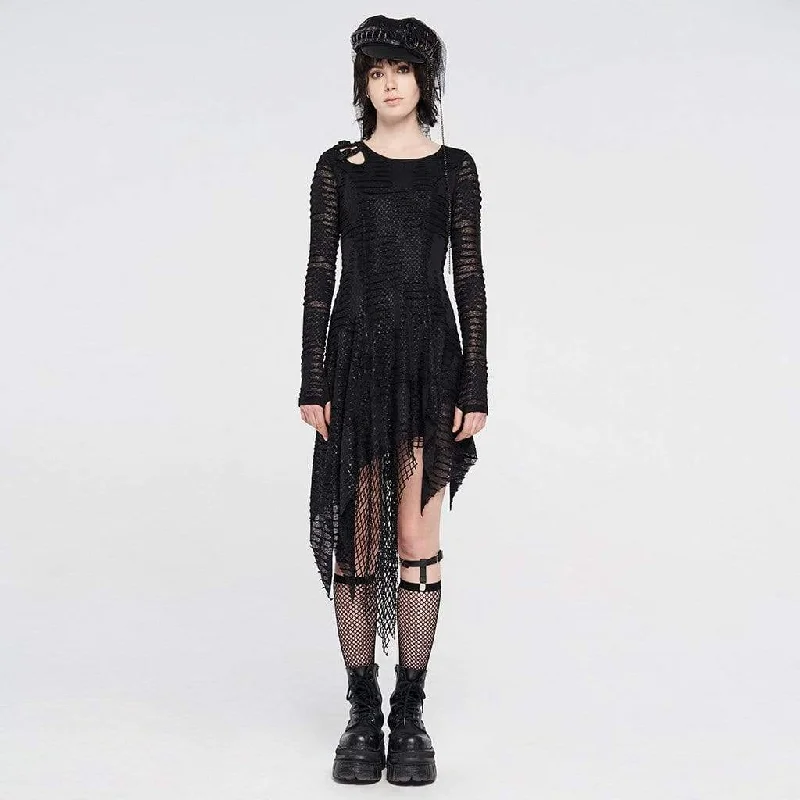 Romantic Retro Style Romantic Retro Style Women's Gothic Net Ripped Irregular Dresses Romantic Retro Style Romantic Retro Style Women's Gothic Net Ripped Irregular Dresses