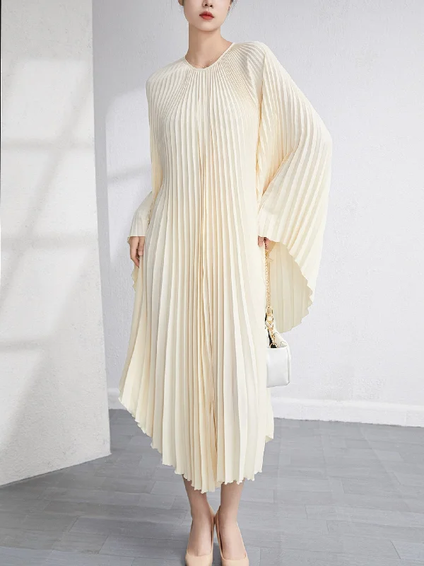 Romantic Skirt Design Romantic Skirt Design Miyake Pleated Irregular Flare Sleeve Midi Dress Romantic Skirt Design Romantic Skirt Design Miyake Pleated Irregular Flare Sleeve Midi Dress