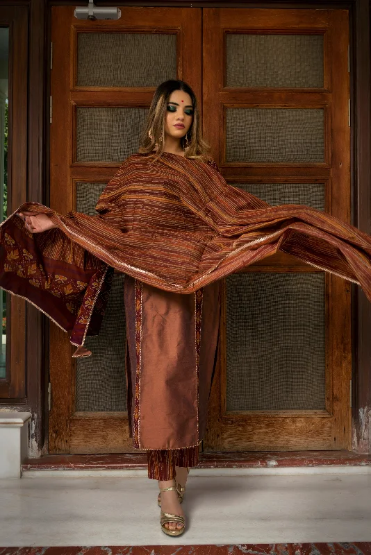 Romantic Princess Skirt Romantic Princess Skirt Women's BROWN COTTON SILK HAND BLOCK PRINT SUIT SET - Pomcha Jaipur Romantic Princess Skirt Romantic Princess Skirt Women's BROWN COTTON SILK HAND BLOCK PRINT SUIT SET - Pomcha Jaipur