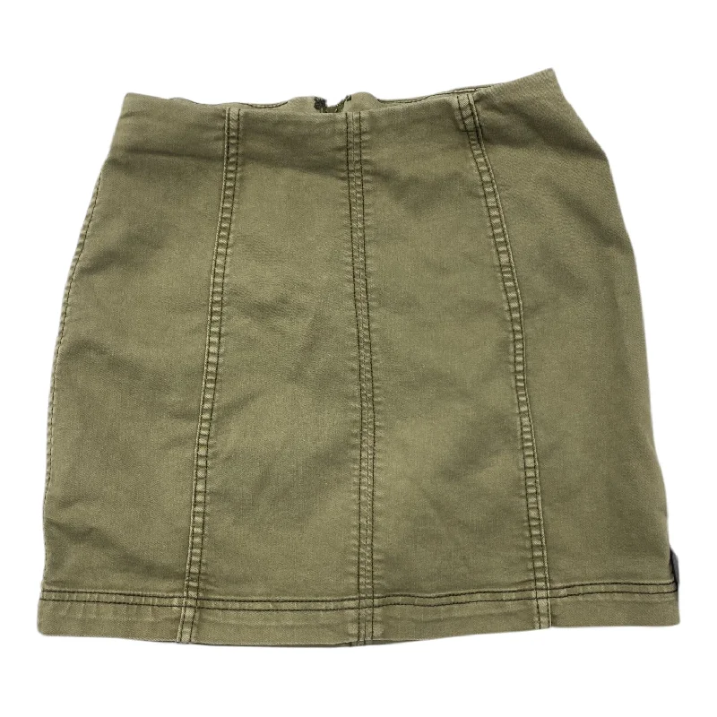 Unique Personality Unique Personality Skirt Mini & Short By Free People In Green Denim, Size: 6 Unique Personality Unique Personality Skirt Mini & Short By Free People In Green Denim, Size: 6