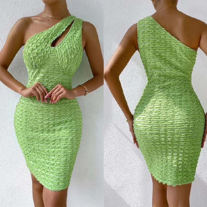 Romantic Snowflake Design Romantic Snowflake Design Sexy Green One Shoulder Sheath Dresses Romantic Snowflake Design Romantic Snowflake Design Sexy Green One Shoulder Sheath Dresses