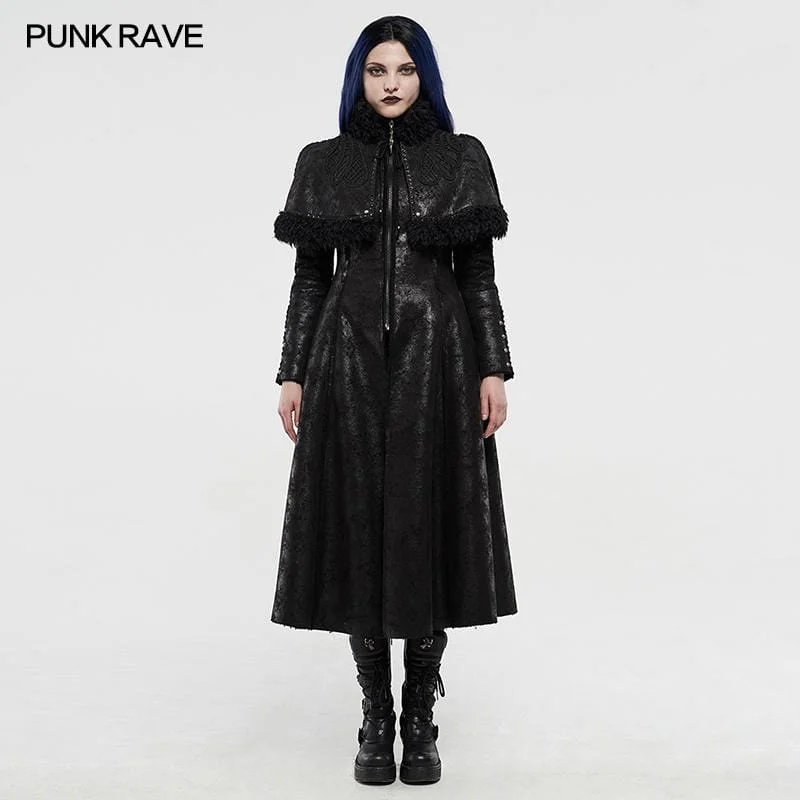 Casual Comfort Casual Comfort Women's Gothic Stand Collar Back Drawstring Maxi Dresses Casual Comfort Casual Comfort Women's Gothic Stand Collar Back Drawstring Maxi Dresses