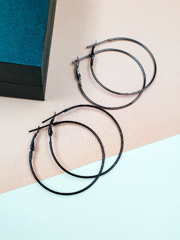Elegant High Waist Style Elegant High Waist Style Hoop Earrings set of 2 - Fresh Purple Elegant High Waist Style Elegant High Waist Style Hoop Earrings set of 2 - Fresh Purple