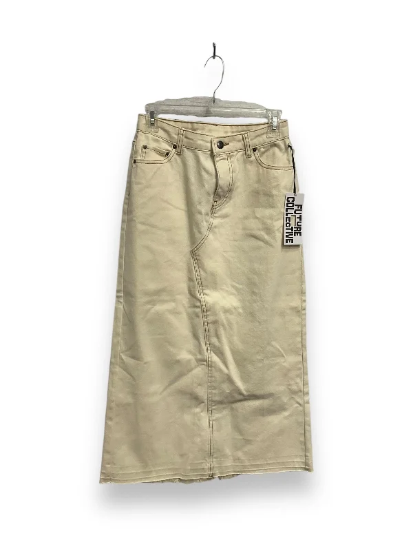 Elegant And Generous Elegant And Generous Skirt Maxi By Cmc In Cream Denim, Size: 0