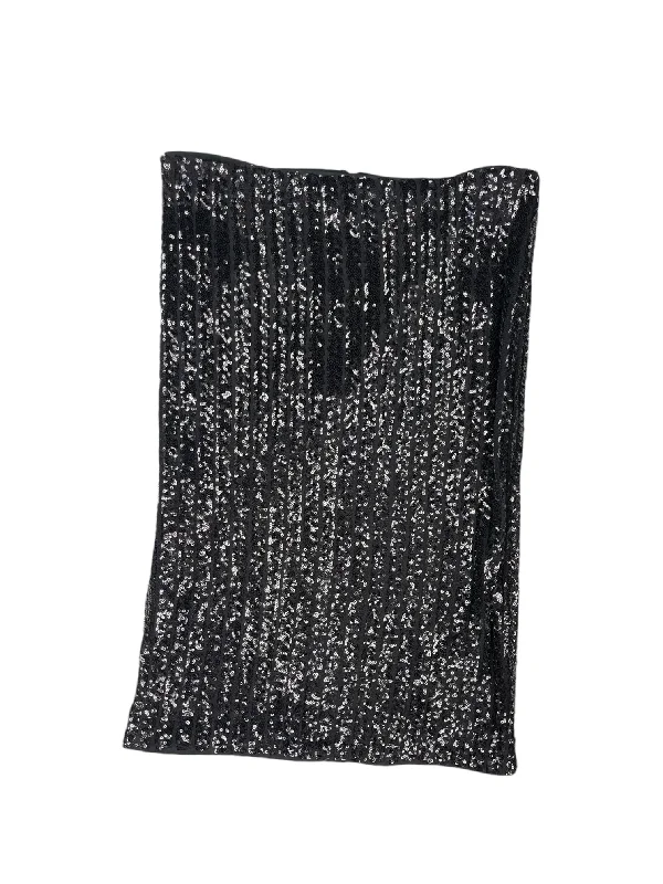 Casual Basic Style Casual Basic Style Skirt Midi By Flying Tomato In Black, Size: L