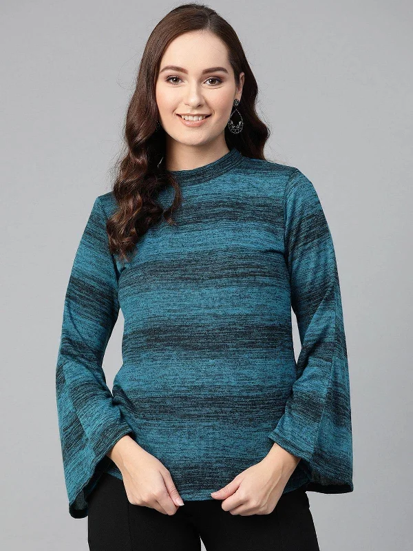 Personalized Heterogeneous Splicing Personalized Heterogeneous Splicing Women's Huge Bell Sleeves Sweater - Pannkh Personalized Heterogeneous Splicing Personalized Heterogeneous Splicing Women's Huge Bell Sleeves Sweater - Pannkh