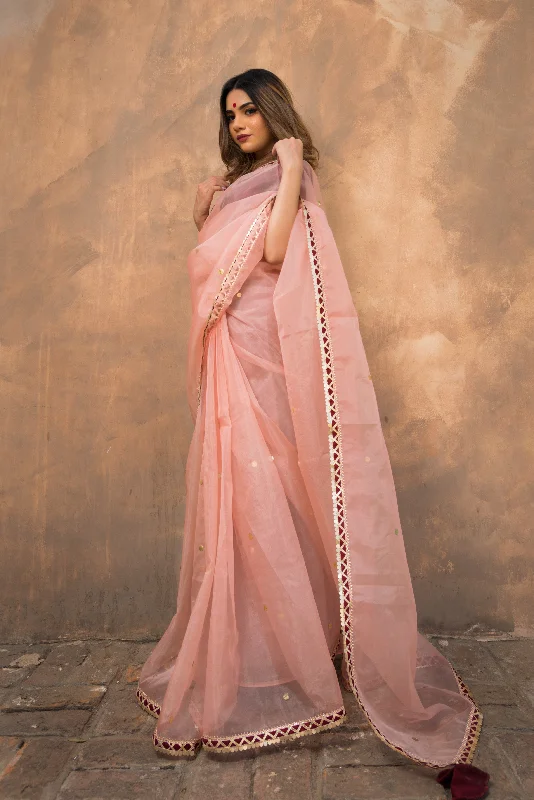 Personalized Independent Style Personalized Independent Style Women's marry gold organza saree - Pomcha Jaipur Personalized Independent Style Personalized Independent Style Women's marry gold organza saree - Pomcha Jaipur