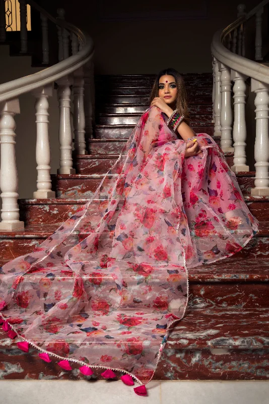 Romantic Wave Skirt Romantic Wave Skirt Women's pink lotus organza saree - Pomcha Jaipur Romantic Wave Skirt Romantic Wave Skirt Women's pink lotus organza saree - Pomcha Jaipur