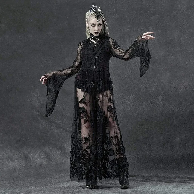 Personalized Graphic Design Personalized Graphic Design Women's Gothic Floral Lace Sheer Overdresses Personalized Graphic Design Personalized Graphic Design Women's Gothic Floral Lace Sheer Overdresses