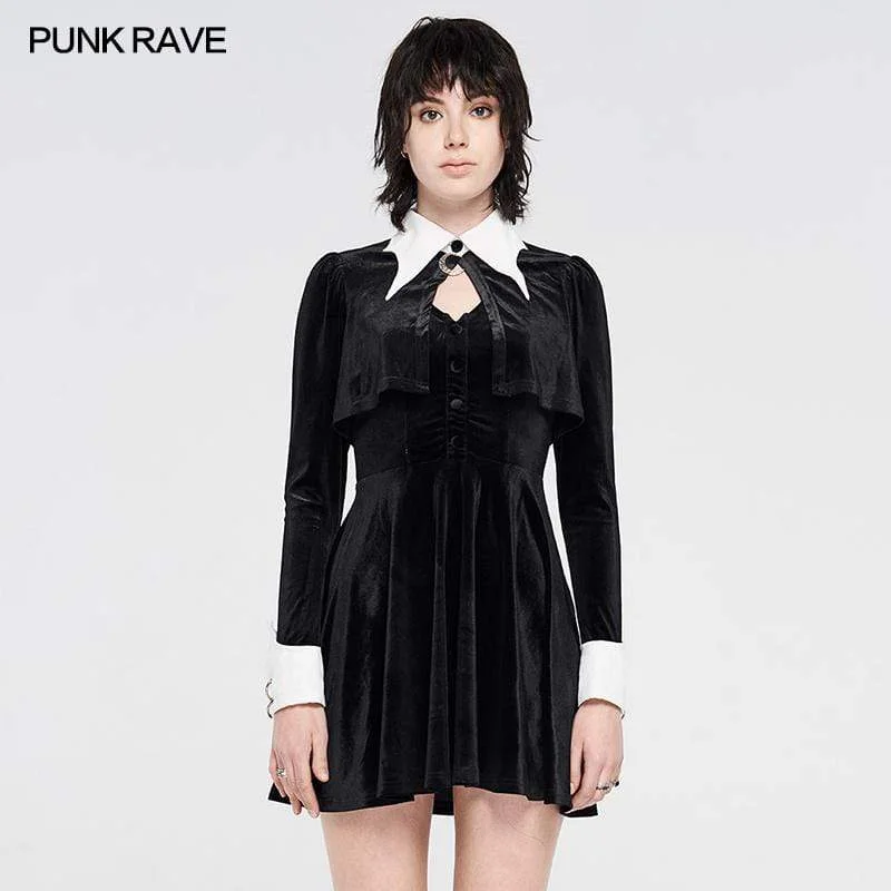 Casual Shopping Casual Shopping Women's Grunge White Collar Fake Two Piece Dresses
