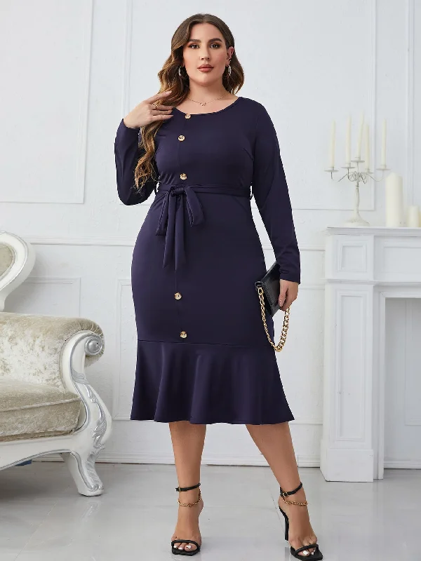Romantic Tulle Skirt Romantic Tulle Skirt Plus Size Buttoned Round Neck Tie Belt Midi Dress Romantic Tulle Skirt Romantic Tulle Skirt Plus Size Buttoned Round Neck Tie Belt Midi Dress
