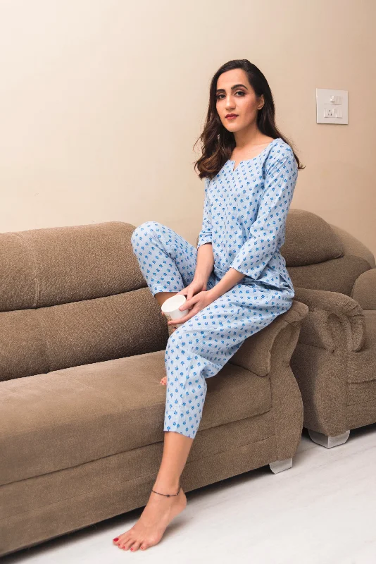 Personalized Graphic Design Personalized Graphic Design Women's Dahlia Hand Block Print Cotton Night Set - Pomcha Jaipur Personalized Graphic Design Personalized Graphic Design Women's Dahlia Hand Block Print Cotton Night Set - Pomcha Jaipur