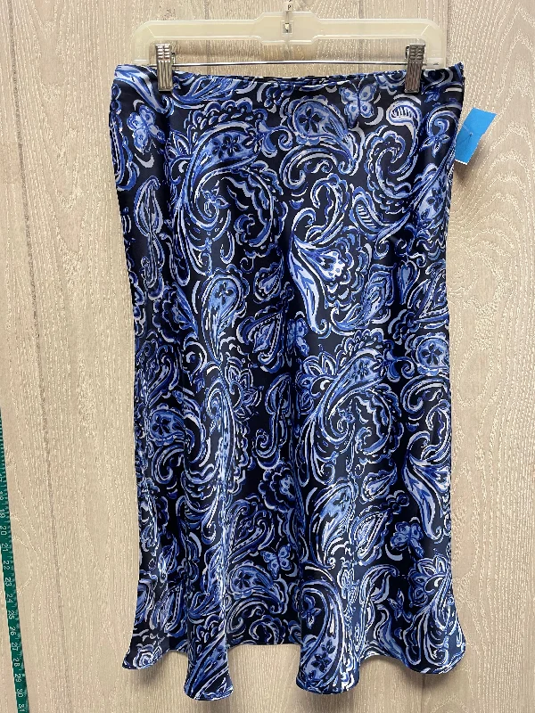 Elegant And Noble Style Elegant And Noble Style Skirt Midi By Talbots In Black & Blue, Size: 10 Elegant And Noble Style Elegant And Noble Style Skirt Midi By Talbots In Black & Blue, Size: 10