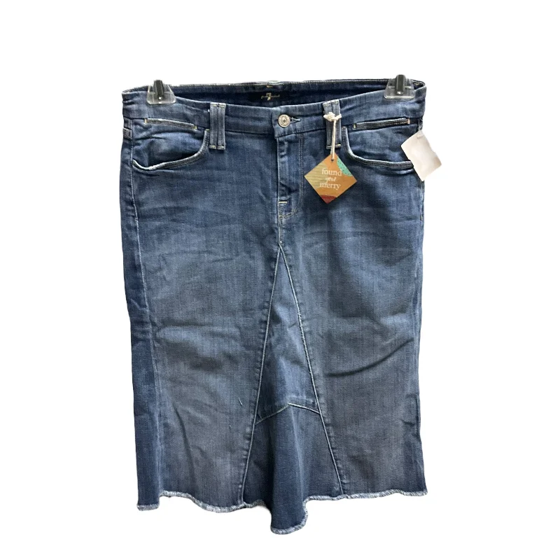 Romantic Wave Skirt Romantic Wave Skirt Skirt Mini & Short By 7 For All Mankind In Blue Denim, Size: 6 Romantic Wave Skirt Romantic Wave Skirt Skirt Mini & Short By 7 For All Mankind In Blue Denim, Size: 6