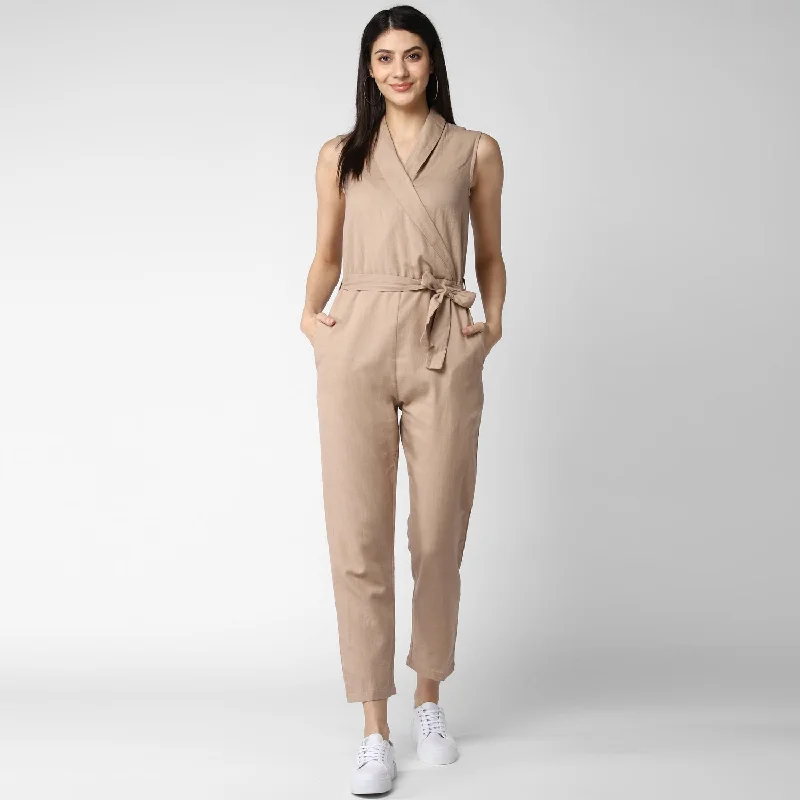 Romantic Tulle Skirt Romantic Tulle Skirt Women's Cotton Linen Beige Jumpsuit - StyleStone Romantic Tulle Skirt Romantic Tulle Skirt Women's Cotton Linen Beige Jumpsuit - StyleStone