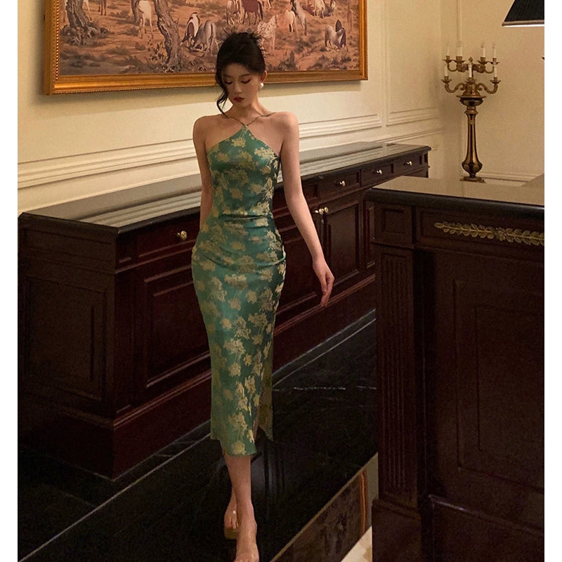 Elegant Wool Coat Elegant Wool Coat Satin cheongsam halter neck dress for women summer new retro printed party dress S5604 Elegant Wool Coat Elegant Wool Coat Satin cheongsam halter neck dress for women summer new retro printed party dress S5604