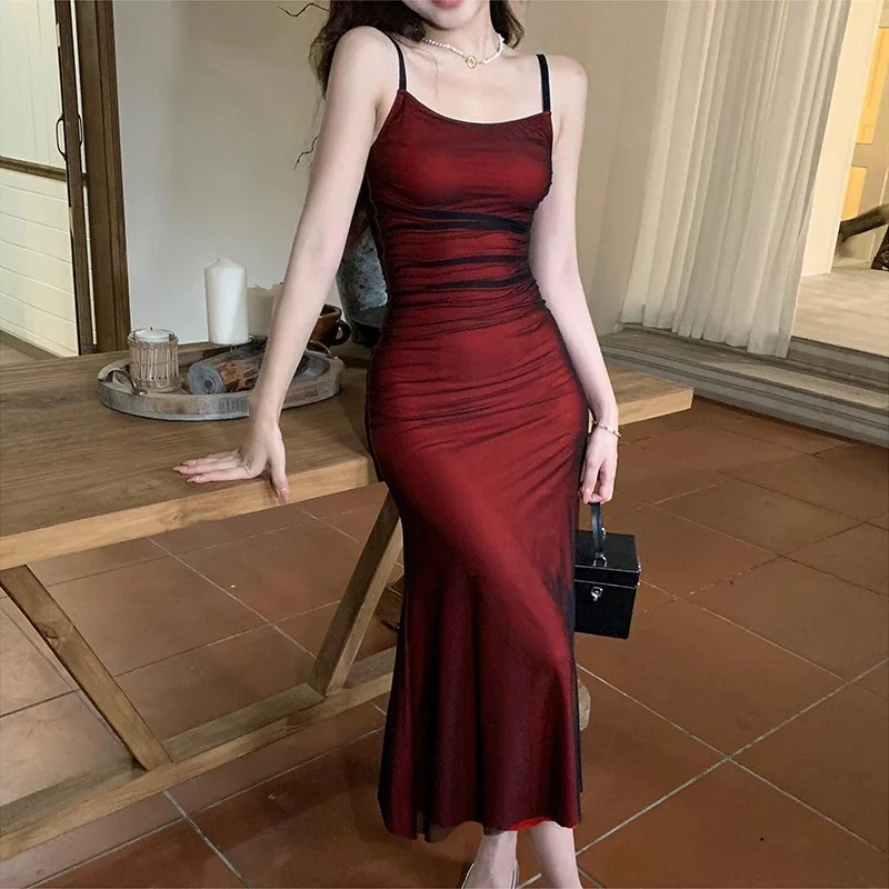 Casual Sports Suit Casual Sports Suit sexy suspender dress sheath long skirt     S5462