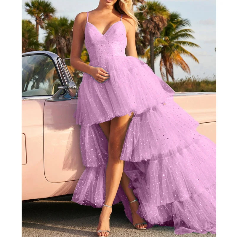 Simple Casual Wear Simple Casual Wear Sexy High Waist High-Low Wedding Party Dresses