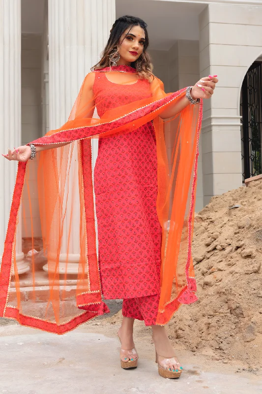 Rock Short Design Rock Short Design Women's ROSEBERRY BLOCK PRINT SUIT SET- Pomcha Jaipur Rock Short Design Rock Short Design Women's ROSEBERRY BLOCK PRINT SUIT SET- Pomcha Jaipur
