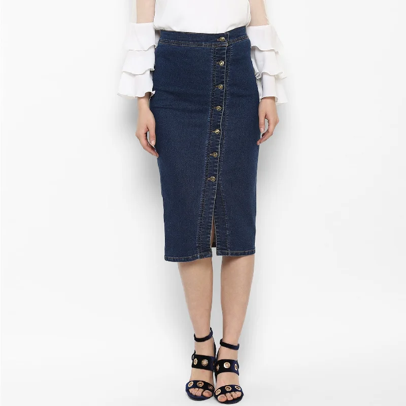 Casual Sports Suit Casual Sports Suit Women's Denim Diagonal Button Skirt - StyleStone Casual Sports Suit Casual Sports Suit Women's Denim Diagonal Button Skirt - StyleStone
