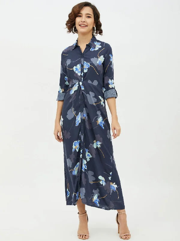 Personalized Street Style Personalized Street Style Women's Floral Print Cotton Long Dress - StyleStone Personalized Street Style Personalized Street Style Women's Floral Print Cotton Long Dress - StyleStone