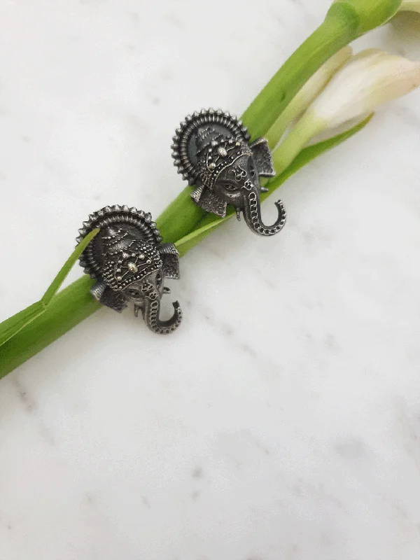 Elegant And Intellectual Style Elegant And Intellectual Style Women's Cute Ganesha Studs - Fresh Purple Elegant And Intellectual Style Elegant And Intellectual Style Women's Cute Ganesha Studs - Fresh Purple