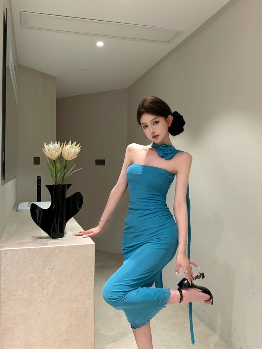 Casual Classic Design Casual Classic Design Sexy strapless dress for women summer tight pleated long party dress S5913 Casual Classic Design Casual Classic Design Sexy strapless dress for women summer tight pleated long party dress S5913