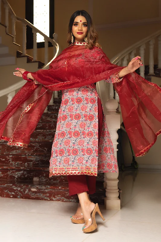 Casual Shopping Casual Shopping Women's EKKA HAND BLOCK COTTON SUIT SET - Pomcha Jaipur Casual Shopping Casual Shopping Women's EKKA HAND BLOCK COTTON SUIT SET - Pomcha Jaipur