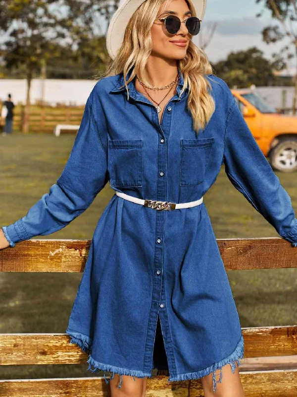 Romantic Tulle Skirt Romantic Tulle Skirt Button Up Collared Neck Raw Hem Denim Dress Romantic Tulle Skirt Romantic Tulle Skirt Button Up Collared Neck Raw Hem Denim Dress