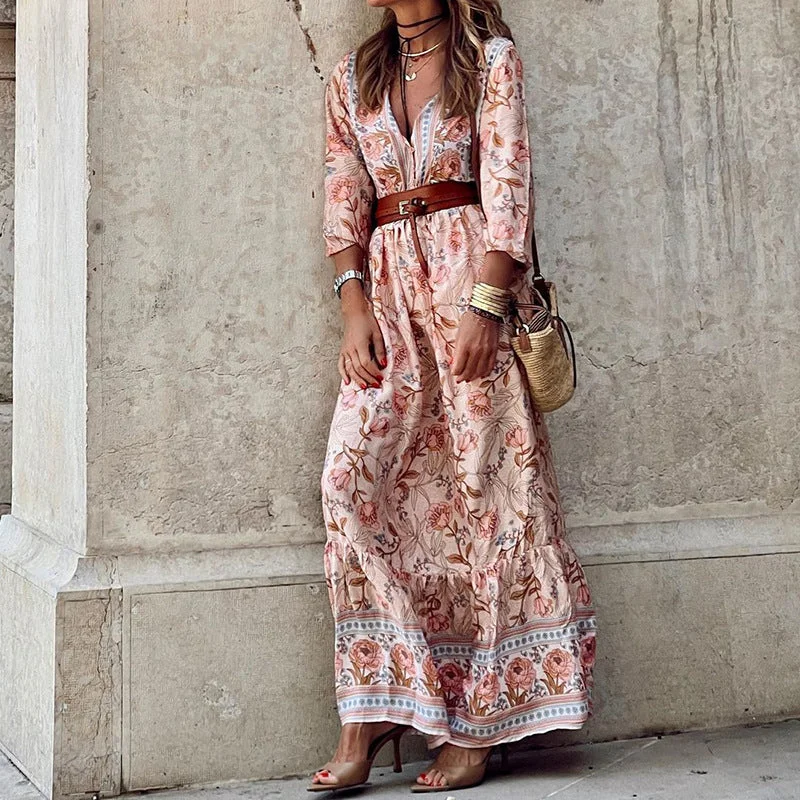 Casual Fit Style Casual Fit Style Casual Bohemian Long Maxi Dresses