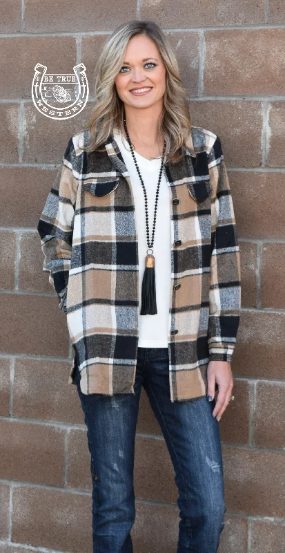 Romantic Tenderness Romantic Tenderness The Twain Plaid Shacket