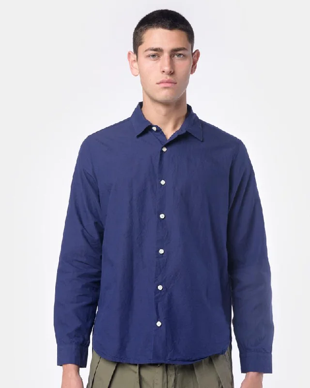 Personalized Contrast Design Personalized Contrast Design Summer Spread Collar Shirt in Navy Personalized Contrast Design Personalized Contrast Design Summer Spread Collar Shirt in Navy