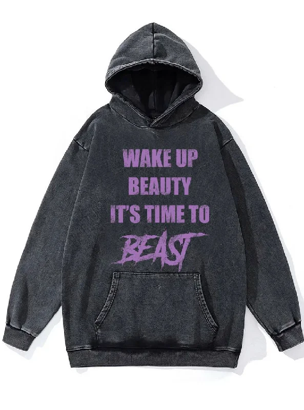 Elegant And Sweet Style Elegant And Sweet Style It's Time to Beast Washed Gym Hoodie Elegant And Sweet Style Elegant And Sweet Style It's Time to Beast Washed Gym Hoodie