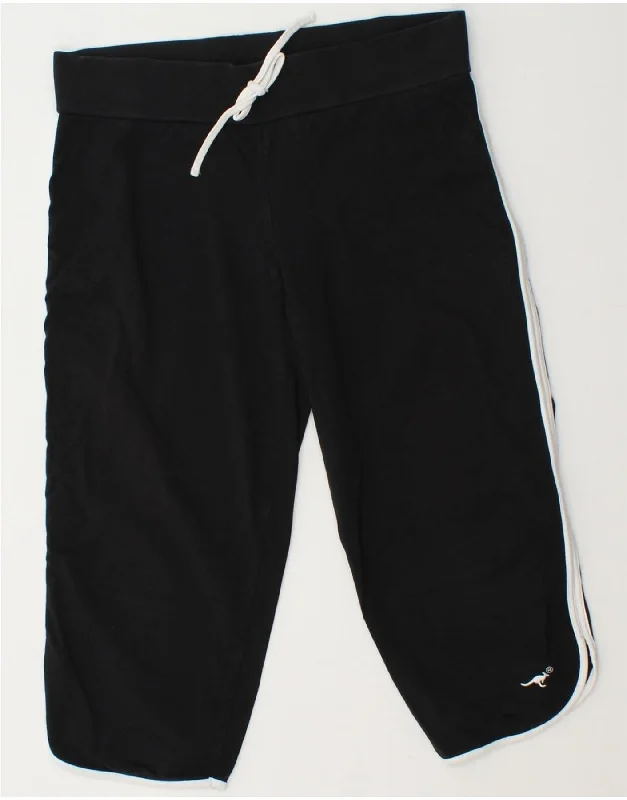 Simple Fashion Simple Fashion KANGAROOS Womens Capri Tracksuit Trousers UK 14/16 Medium  Black Cotton
