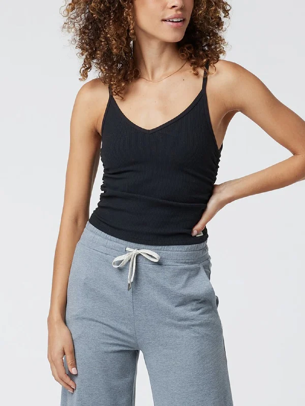 Romantic Exquisite Style Romantic Exquisite Style Rib Ruched Tank Top