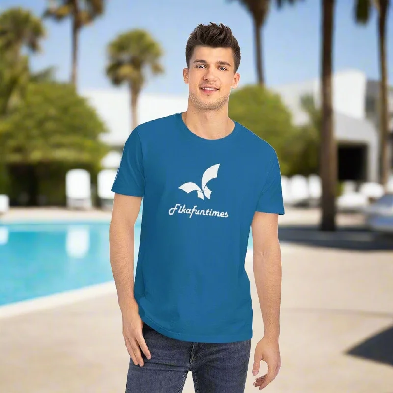 Simple Casual Feeling Simple Casual Feeling Unisex Organic Crew Neck Fikafuntimes Logo Print T-Shirt