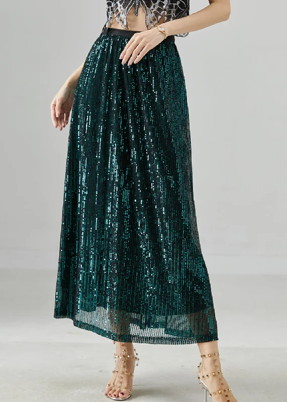 Elegant And Generous Elegant And Generous Fashion Peacock Green Sequins Silm Fit Holiday Skirts Summer Elegant And Generous Elegant And Generous Fashion Peacock Green Sequins Silm Fit Holiday Skirts Summer