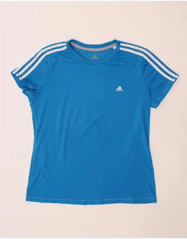 Cozy Wear Cozy Wear ADIDAS Womens T-Shirt Top UK 16/18 Large Blue