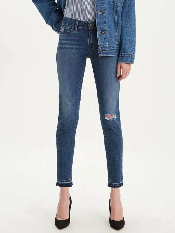 Romantic Chiffon Style Romantic Chiffon Style Levi's 195580075 Womens 711 Skinny Ankle Jeans Maui Indigo