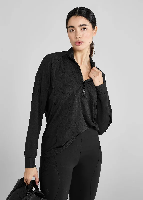 Casual Fashion Casual Fashion Black Long Sleeve Mesh Shirt