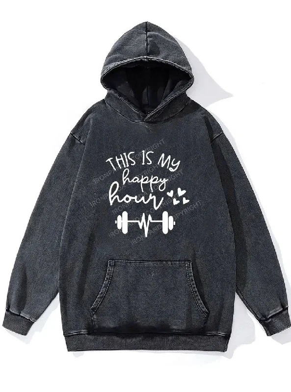 Romantic Skirt Design Romantic Skirt Design This Is My Happy Hour WASHED GYM HOODIE
