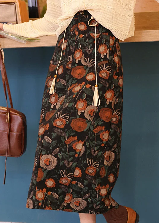 Casual Classic Design Casual Classic Design 2024 New Print High Waist Cotton Skirts Autumn Casual Classic Design Casual Classic Design 2024 New Print High Waist Cotton Skirts Autumn