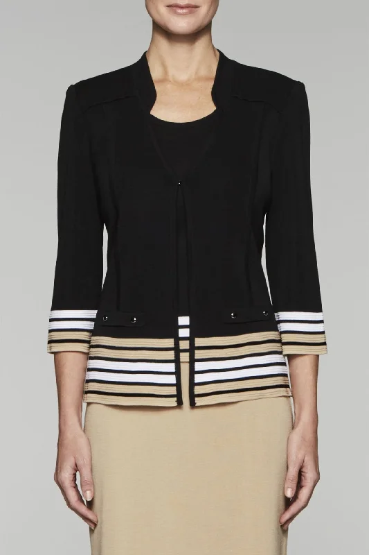 Romantic Skirt Design Romantic Skirt Design Striped-Hem Heritage Jacket