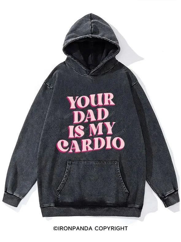 Romantic Fresh Style Romantic Fresh Style PINK YOUR DAD IS MY CARDIO WASHED GYM HOODIE