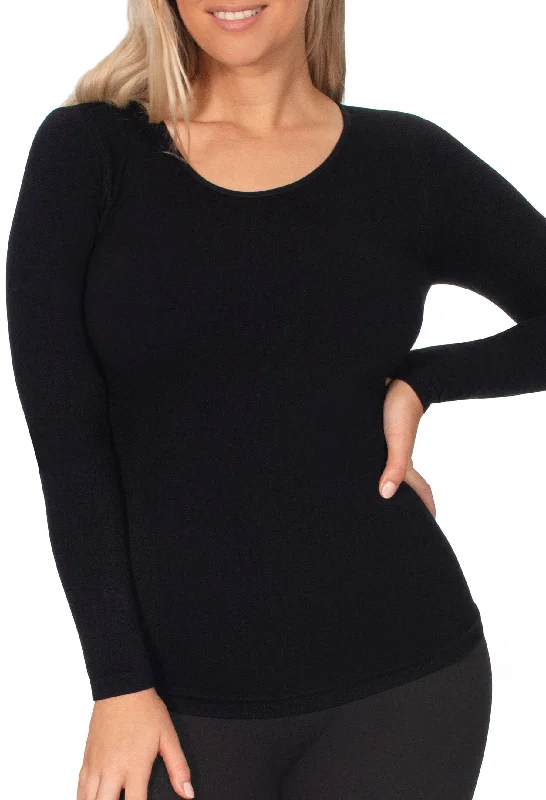 Chic Street Look Trends Chic Street Look Trends Seamless Long Sleeve Thermal Top