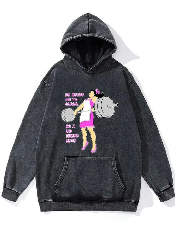 Casual Print Design Casual Print Design Wives who lift WASHED GYM HOODIE