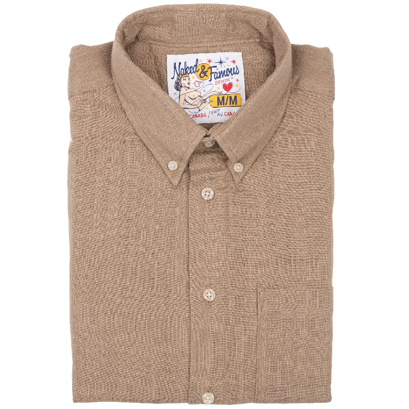 Simple And Color Simple And Color Easy Shirt - Double Wave Slub Gauze - Sand