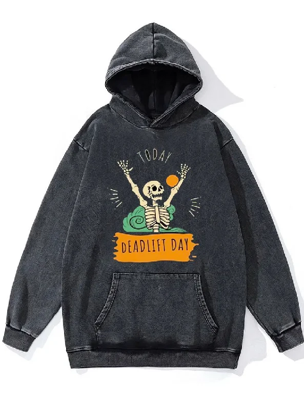 Romantic Floral Design Romantic Floral Design Today DeadLift Day Washed Gym Hoodie