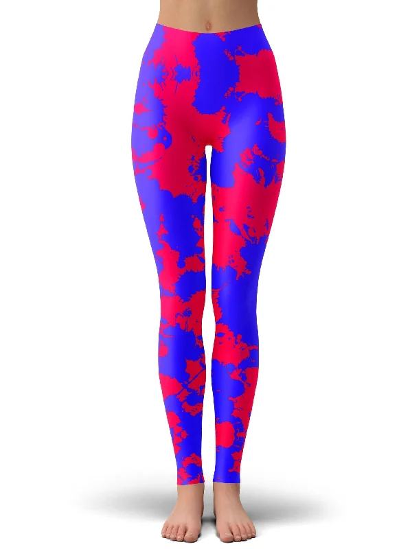 Elegant Slim Skirt Elegant Slim Skirt Pink and Violet Paint Splatter Leggings