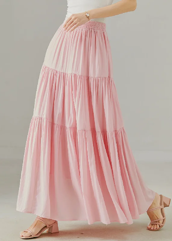 Casual Fit Style Casual Fit Style Pink Patchwork Cotton A Line Skirts Exra Large Hem Spring Casual Fit Style Casual Fit Style Pink Patchwork Cotton A Line Skirts Exra Large Hem Spring